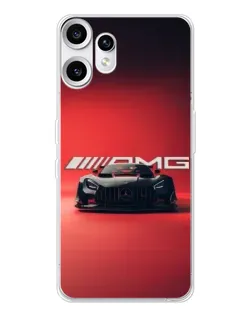 Чехол для Nothing CMF Phone 2 Pro с картинкой «Mercedes AMG — красная линия»