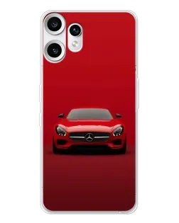 Чехол для Nothing CMF Phone 2 Pro с картинкой «Красный Mercedes AMG»