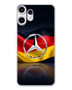 Чехол для Nothing CMF Phone 2 Pro с картинкой «Mercedes — флаг Германии»