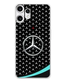 Чехол для Nothing CMF Phone 2 Pro с картинкой «Mercedes — бирюзовый акцент»
