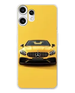 Чехол для Nothing CMF Phone 2 Pro с картинкой «Желтый Mercedes GT»