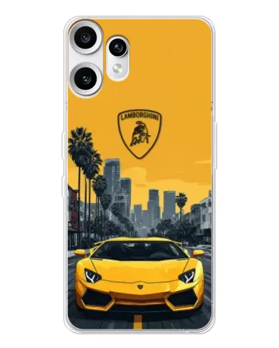 Чохол для Nothing CMF Phone 2 Pro з картинкою «Жовтий Lamborghini місто» Чохол для Nothing CMF Phone 2 Pro з картинкою «Жовтий Lamborghini місто»