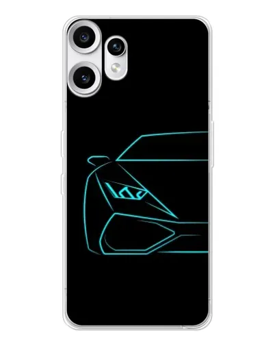 Чохол для Nothing CMF Phone 2 Pro з картинкою «Блакитний силует Lamborghini» Чохол для Nothing CMF Phone 2 Pro з картинкою «Блакитний силует Lamborghini»