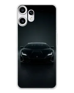 Чохол для Nothing CMF Phone 2 Pro з картинкою «Чорний Lamborghini Aventador»