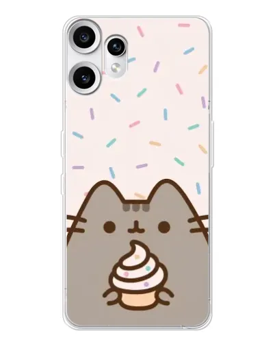 Чехол для Nothing CMF Phone 2 Pro с картинкой «Пушин с кексом» Чехол для Nothing CMF Phone 2 Pro с картинкой «Пушин с кексом»