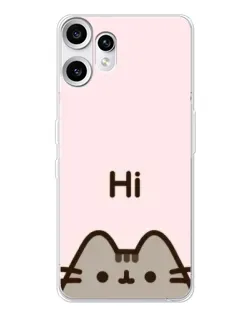 Чехол для Nothing CMF Phone 2 Pro с картинкой «Пушин говорит Hi»