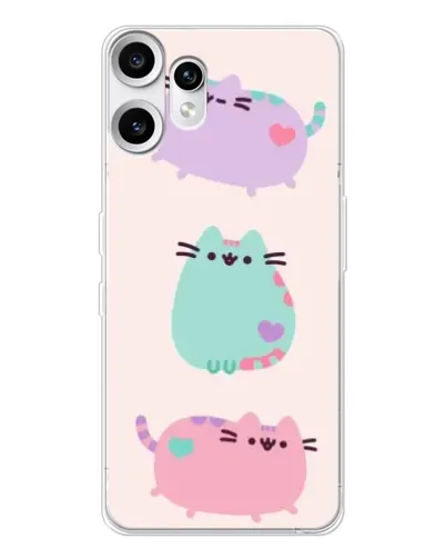 Чехол для Nothing CMF Phone 2 Pro с картинкой «Pusheen трио» Чехол для Nothing CMF Phone 2 Pro с картинкой «Pusheen трио»