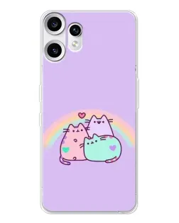 Чехол для Nothing CMF Phone 2 Pro с картинкой «Радужные Пушины»