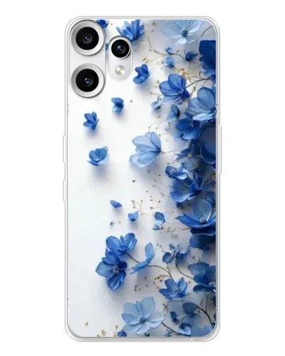 Чехол для Nothing CMF Phone 2 Pro с картинкой «Голубой цветочный каскад» Чехол для Nothing CMF Phone 2 Pro с картинкой «Голубой цветочный каскад»
