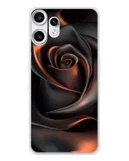 Чехол для Nothing CMF Phone 2 Pro с картинкой «Шелковая черная роза» Чехол для Nothing CMF Phone 2 Pro с картинкой «Шелковая черная роза»