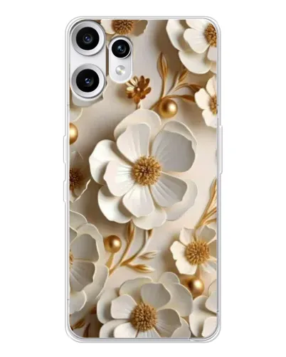 Чехол для Nothing CMF Phone 2 Pro с картинкой «Белие бумажние цвети» Чехол для Nothing CMF Phone 2 Pro с картинкой «Белие бумажние цвети»
