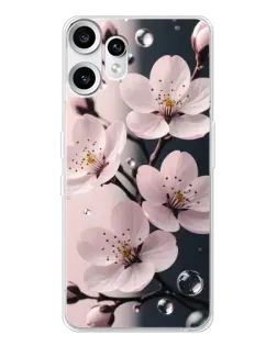 Чехол для Nothing CMF Phone 2 Pro с картинкой «Нежная сакура и капли» Чехол для Nothing CMF Phone 2 Pro с картинкой «Нежная сакура и капли»