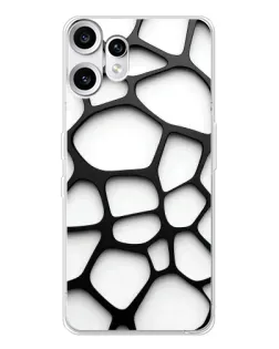 Чохол для Nothing CMF Phone 2 Pro з картинкою «Біла об'ємна сітка»