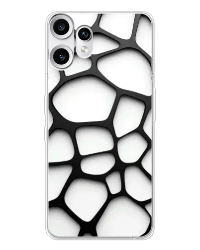 Чехол для Nothing CMF Phone 2 Pro с картинкой «Белая объемная сетка»