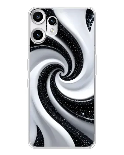 Чехол для Nothing CMF Phone 2 Pro с картинкой «Черно-белая спираль»