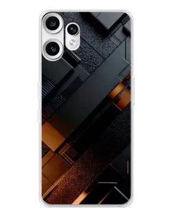 Чехол для Nothing CMF Phone 2 Pro с картинкой «Черные геометрические блоки»
