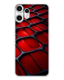Чехол для Nothing CMF Phone 2 Pro с картинкой «Красная глянцевая сетка»