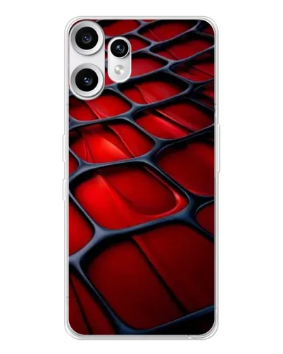 Чехол для Nothing CMF Phone 2 Pro с картинкой «Красная глянцевая сетка»