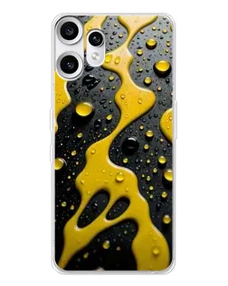Чехол для Nothing CMF Phone 2 Pro с картинкой «Жидкое желтое золото»