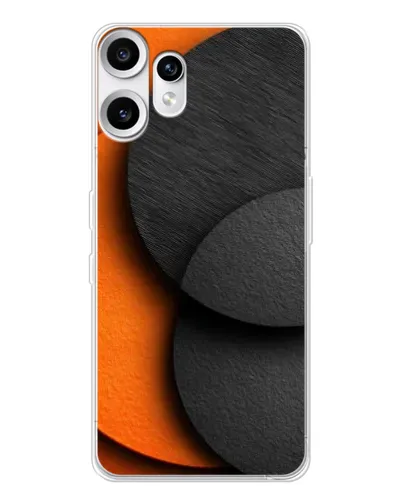 Чехол для Nothing CMF Phone 2 Pro с картинкой «Геометрия оранжевых кругов»