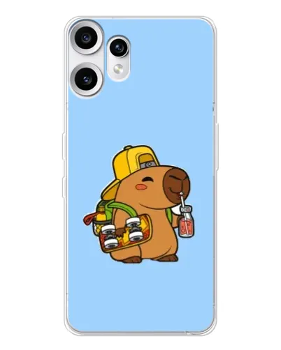 Чохол для Nothing CMF Phone 2 Pro з картинкою «Капібара на скейті»