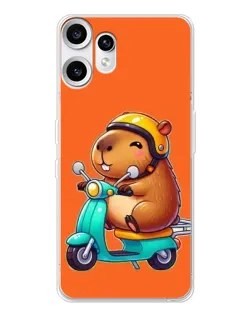 Чохол для Nothing CMF Phone 2 Pro з картинкою «Капібара на скутері» Чохол для Nothing CMF Phone 2 Pro з картинкою «Капібара на скутері»