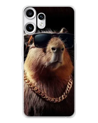 Чохол для Nothing CMF Phone 2 Pro з картинкою «Капібара золотий ланцюг»