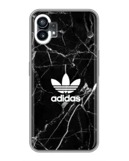 Чехол для Nothing Phone 1 с картинкой «Белый мрамор Adidas»
