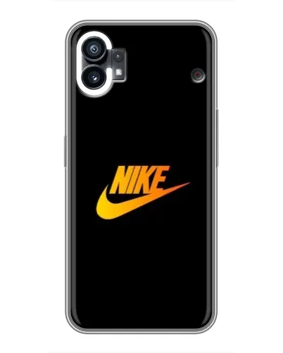 Чехол для Nothing Phone 1 с картинкой «Золотой логотип Nike»