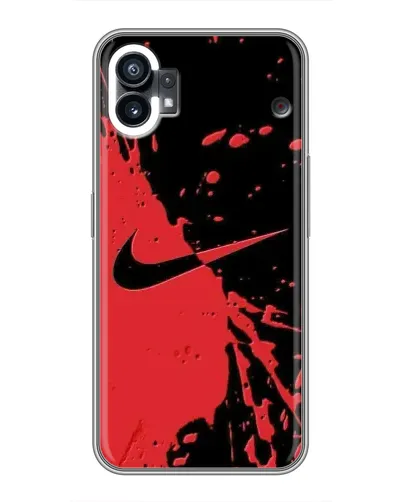 Чохол для Nothing Phone 1 з картинкою «Червоні бризки Nike» Чохол для Nothing Phone 1 з картинкою «Червоні бризки Nike»