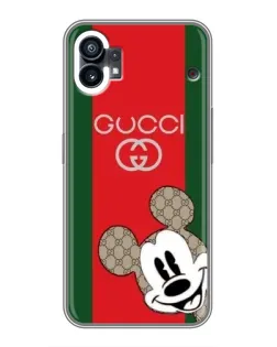 Чехол для Nothing Phone 1 с картинкой «Gucci — полосы и Микки»