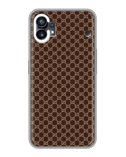 Чохол для Nothing Phone 1 з картинкою «Gucci — шоколадна сітка»