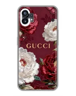 Чохол для Nothing Phone 1 з картинкою «Gucci — бордові троянди»