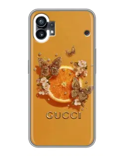 Чохол для Nothing Phone 1 з картинкою «Gucci — золоті метелики»