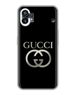 Чохол для Nothing Phone 1 з картинкою «Gucci — золото на чорному»