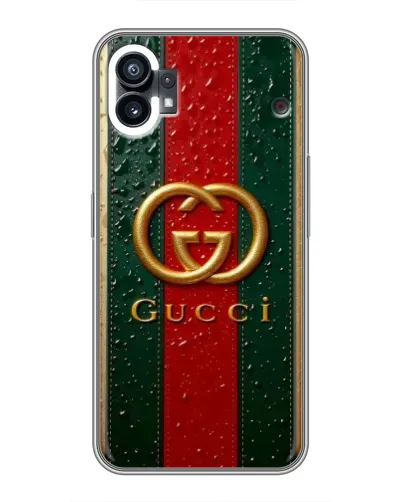 Чохол для Nothing Phone 1 з картинкою «Gucci — фірмова смуга та золото» Чохол для Nothing Phone 1 з картинкою «Gucci — фірмова смуга та золото»