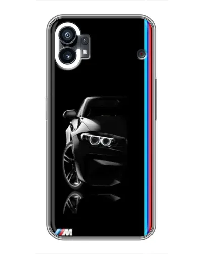 Чехол для Nothing Phone 1 с картинкой «Силуэт BMW в темноте»