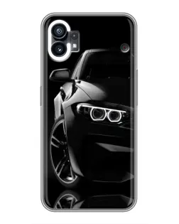 Чохол для Nothing Phone 1 з картинкою «Чорна BMW — профіль»