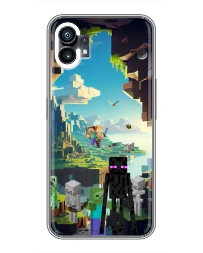Чехол для Nothing Phone 1 с картинкой «Эндермен в лесу»
