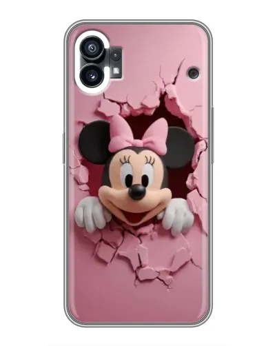 Чехол для Nothing Phone 1 с картинкой «Минни сквозь стену»