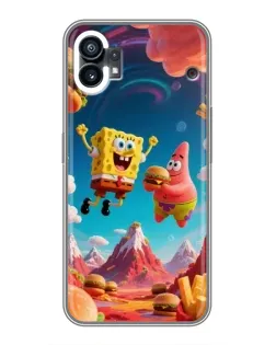Чехол для Nothing Phone 1 с картинкой «Космический фастфуд»
