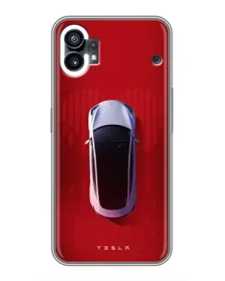 Чехол для Nothing Phone 1 с картинкой «Tesla Top View»