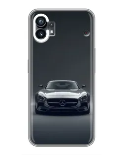 Чехол для Nothing Phone 1 с картинкой «Mercedes на черном»