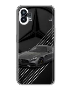 Чехол для Nothing Phone 1 с картинкой «Mercedes AMG — графика»