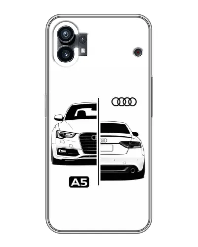 Чехол для Nothing Phone 1 с картинкой «Audi — контрастный дизайн»