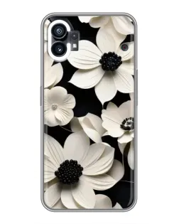 Чохол для Nothing Phone 1 з картинкою «Об'ємні білі квіти»