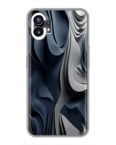 Чехол для Nothing Phone 1 с картинкой «Объемные синие складки» Чехол для Nothing Phone 1 с картинкой «Объемные синие складки»
