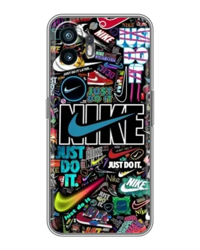 Чехол для Nothing Phone 2 с картинкой «Яркий коллаж Nike» Чехол для Nothing Phone 2 с картинкой «Яркий коллаж Nike»
