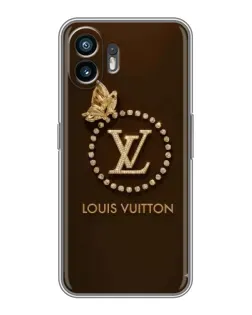 Чехол для Nothing Phone 2 с картинкой «LV — золотая печать»