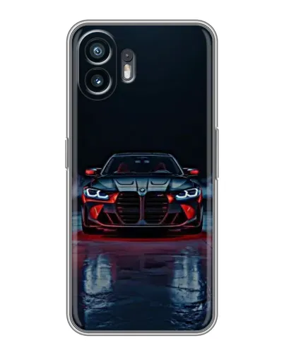 Чехол для Nothing Phone 2 с картинкой «BMW на мокрой дороге»